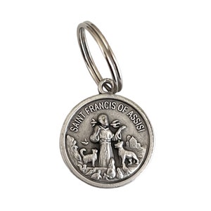 St Francis Pet Tags Catholic Saint Medal Dog & Cat Collar ID