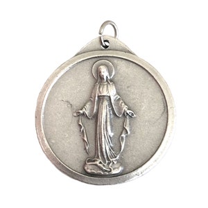 Our Lady of the Highway Medal St Christopher Travel Saint 1-1/2"