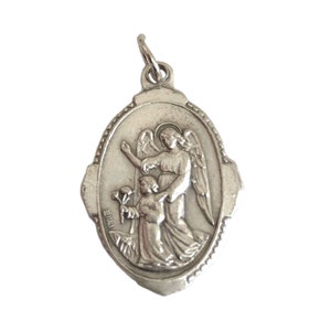Guardian Angel Medals Catholic Jewelry Religious Gifts Decorative Border 1&quot;