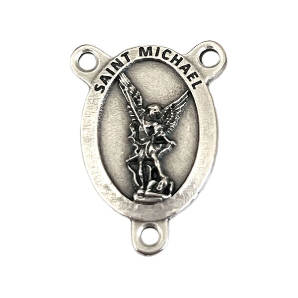 St Michael Archangel Rosary Centerpiece Medal 1-1/16"