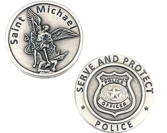 St Michael Coin Archangel Pocket Token Police Officer Gifts