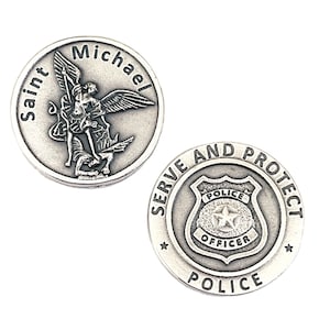 St Michael Coin Archangel Pocket Token Police Officer Gifts