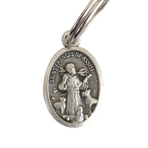 St Francis of Assisi Medal Patron Saint Pets Collar Tag