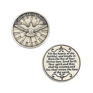 Come Holy Spirit Prayer Coin Pocket Token Confirmation Gifts