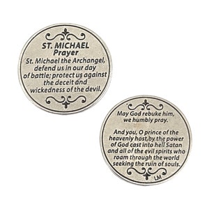 St Michael Prayer Archangel Pocket Token Police Officer Gifts