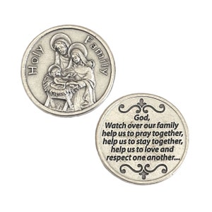 Holy Family Pocket Token Christian Coin Religious Gift