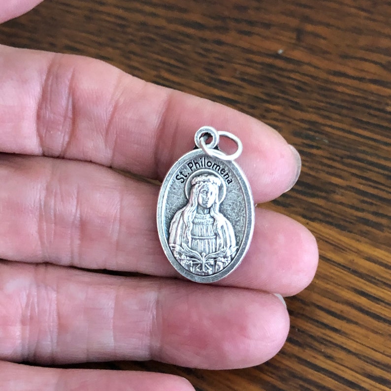 St Philomena Medal Patron Saint of Babies Catholic Gifts Etsy