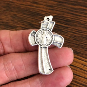 Modern Saint Benedict Crucifix Cross back side