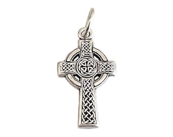 Celtic Cross Pendant Charm Irish Trinity Knot Christian Jewelry 15/16"