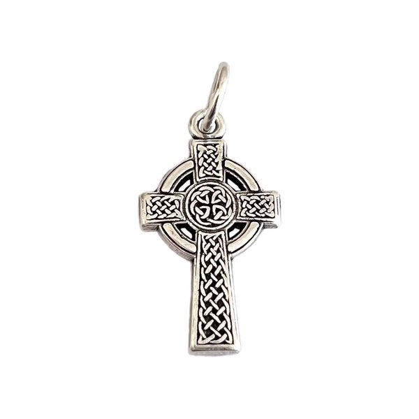 Celtic Cross Pendant Charm Irish Trinity Knot Christian Jewelry 15/16"