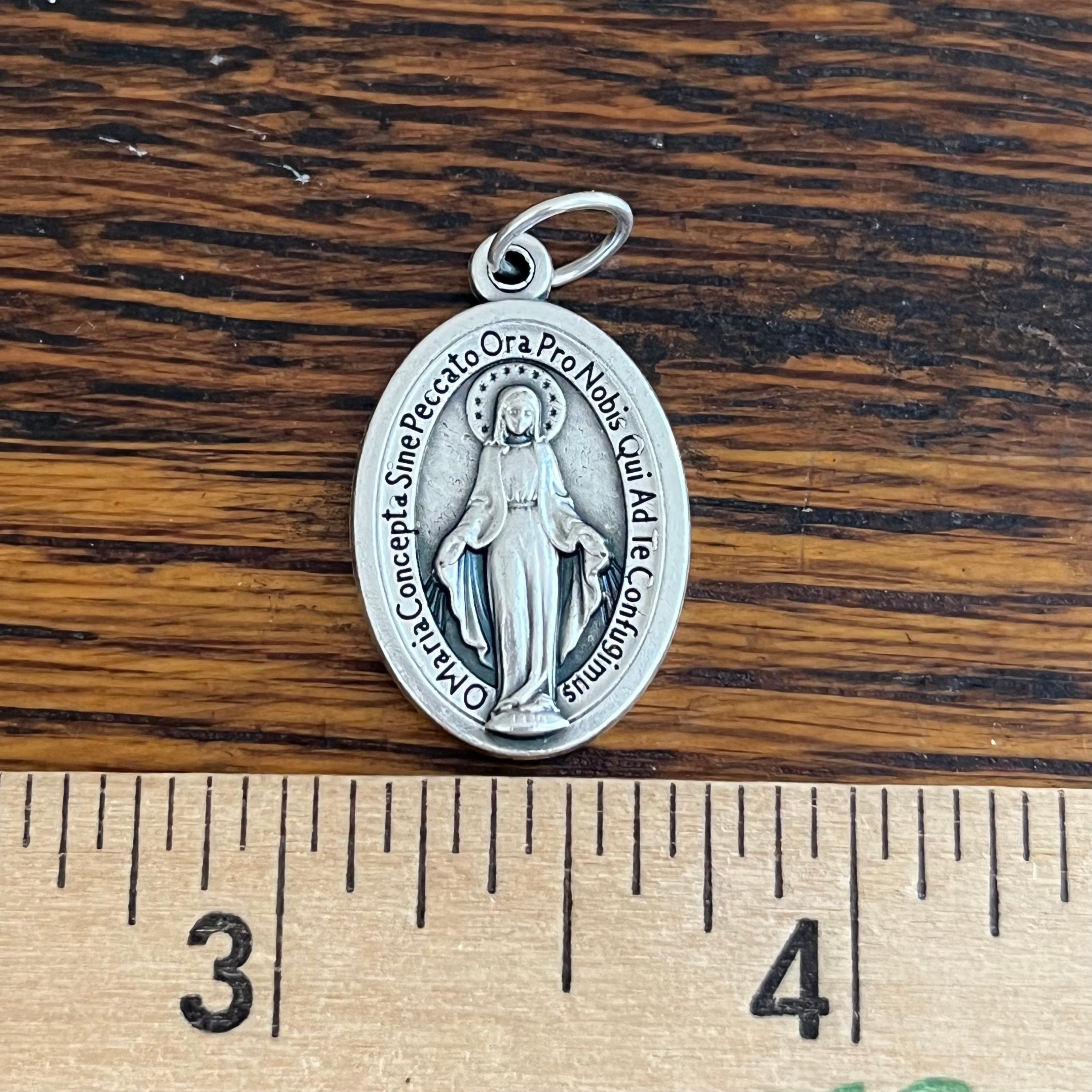 Miraculous Medals Virgin Mary Pendant Charm Catholic Gifts 1" - Etsy