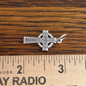 Celtic Cross Pendant Charm Irish Trinity Knot Christian Jewelry 15/16 image 4