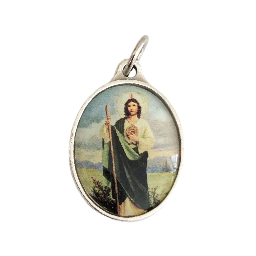 St Jude Color Pendant Medals Patron Saint of Lost Causes 1" - Etsy