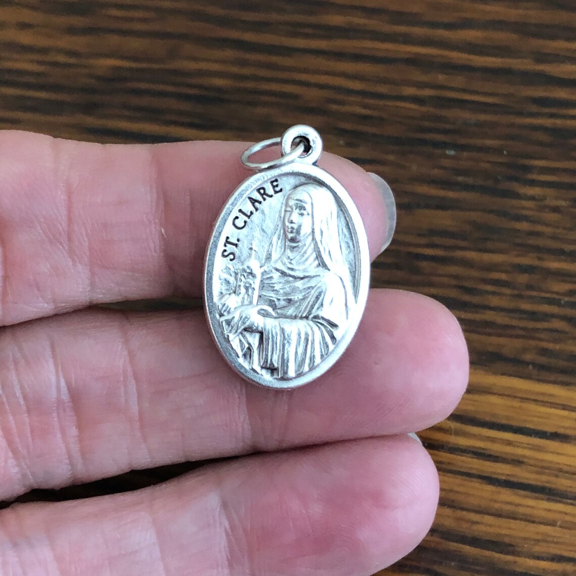 St Francis of Assisi Medal Saint Clare Holy Catholic Pendant - Etsy