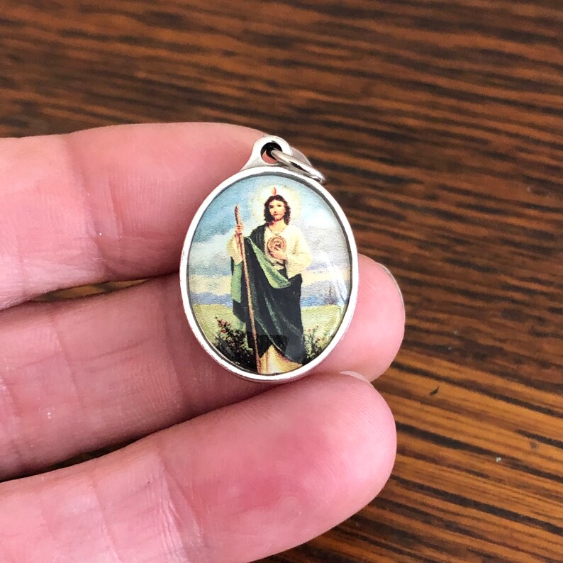 St Jude Color Pendant Medals Patron Saint of Lost Causes 1" - Etsy