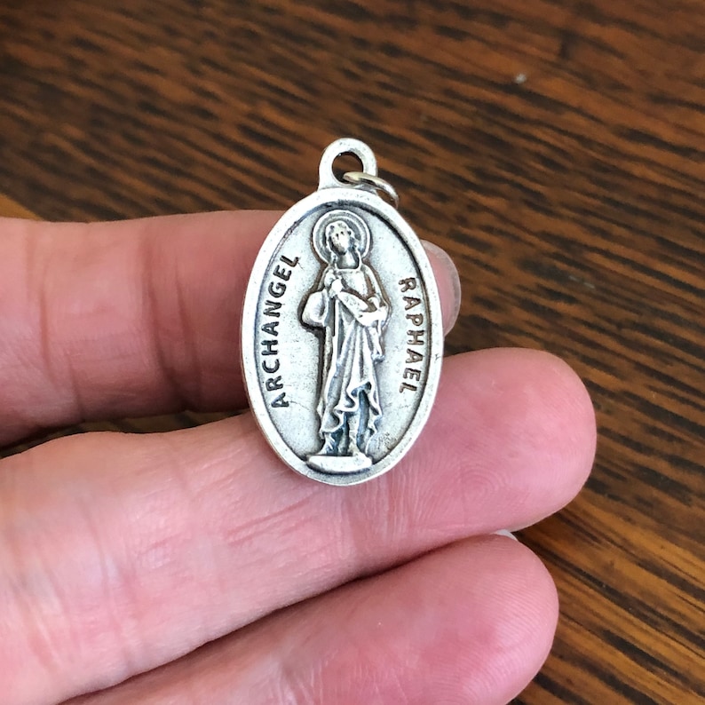 Saint Raphael Archangel Medal Catholic Patron Saint of Healing Etsy