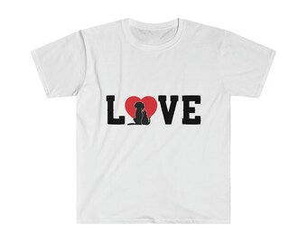 Katze und Hund Unisex Softstyle T-Shirt, Tierliebhaber T-Shirt, Tierliebhaber T-Shirt ~ 100% COTTON Animal Love