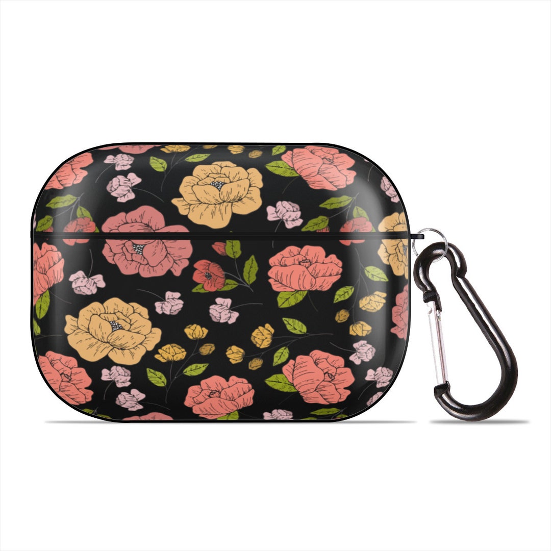 Floral Apple Airpods Pro Hard Case, Airpods Pro Headphone Hard Case