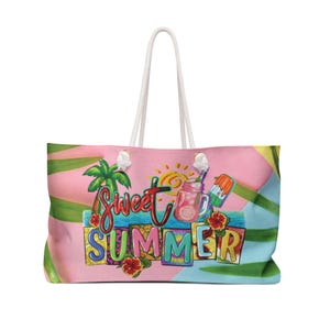 Tropische Weekender-Tasche, perfekt für Sommerferien, Strandtage, Reisen, Poolpartys und Geschenkideen