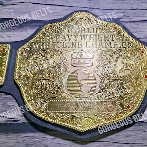 World Heavywieght Big Gold Championship Replica Wrestling Belt Adult Size 6MM