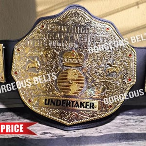 Big Gold World Heavyweight Championship Replica Tittle Belt Adult Size Zinc New 6MM