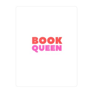 Calcomanías de vinilo de la Reina de los Libros para amantes de los libros, pegatinas para decorar, regalo para lectores, calcomanías para ventanas, pegatinas inspiradoras