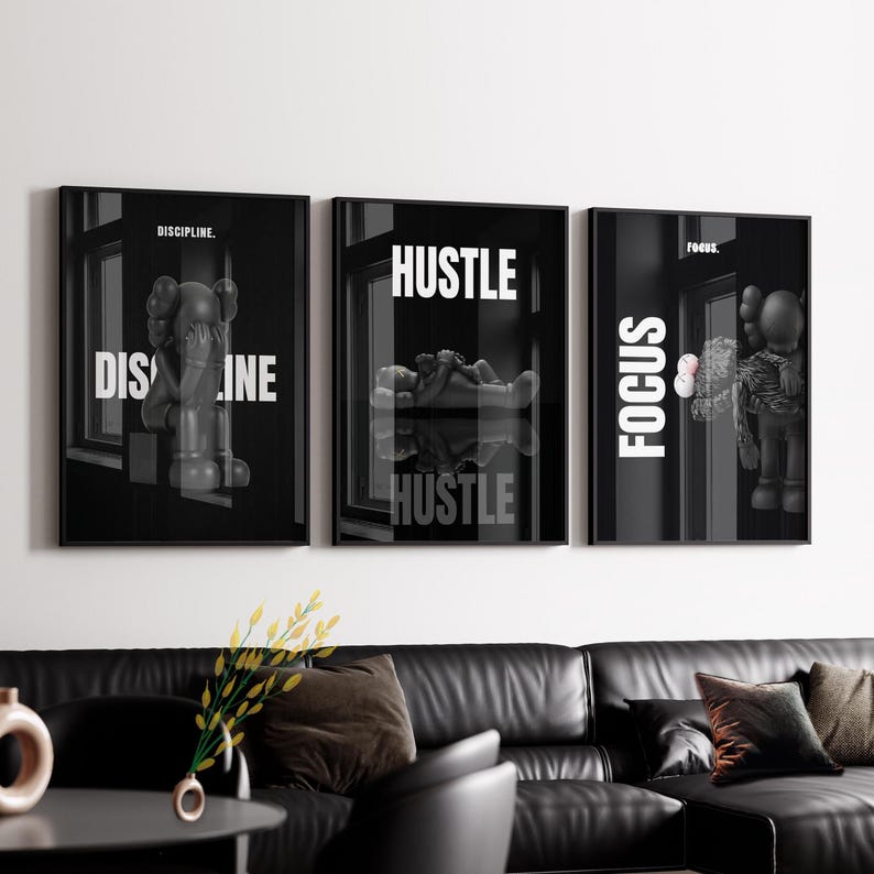 hypebeast set of 3, hypebeast toy, modren wall art, hypebeast poster, hypebeast decor, hypebeast wall art, cool wall art, hypebeast digital, hypebeast printable, luxury wall art, trendy wall art, digital download, kids room decor