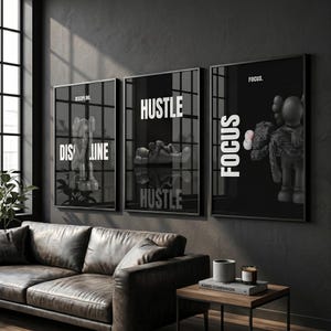 Set of 3 Black Motivational Print; Hypebeast Black Man Wall Art (Digital Download). image 6