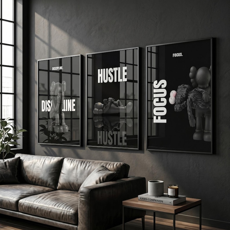 Set of 3 Black Motivational Print; Hypebeast Black Man Wall Art (Digital Download). image 6