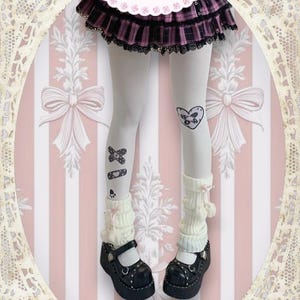 Heart Bandage Lolita Socks Spring Autumn Skin-Tone Velvet Tight