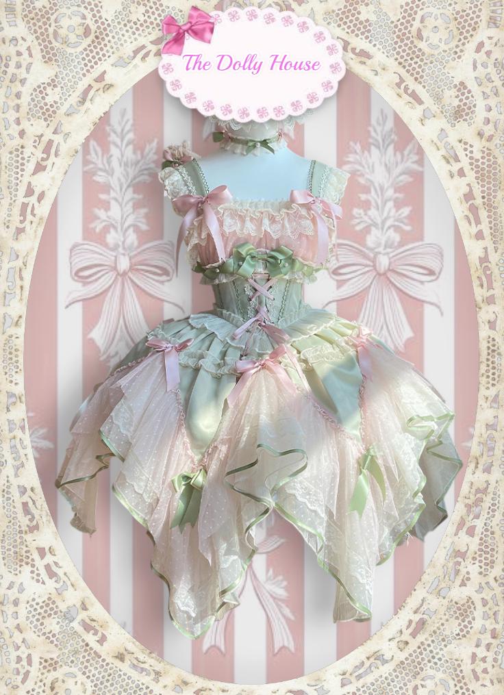 slim fit dress slacks Platycodon Girls Spring Forest Fairy Pink Green Lolita Dress  Sugarplum  Store