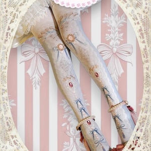 Baroque Pearl Lolita Tights Sweet Lolita J-Fashion Socks