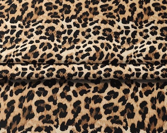 Classic Brown Leopard Print Upholstery Fabric – Timeless Animal Pattern Polyester Textile for Bold Fashion, Decor & Statement DIY Projects
