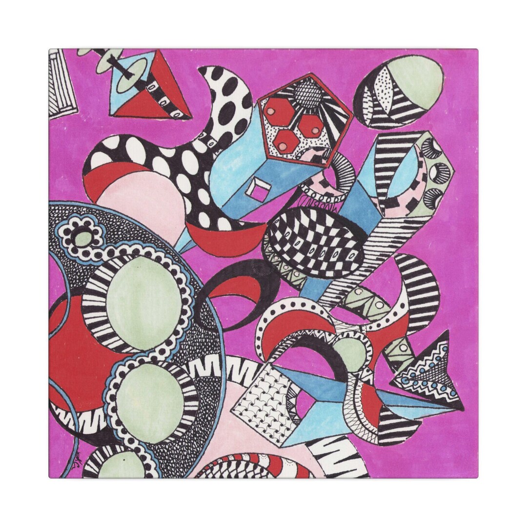Fidget Funk MNDBND64003, STRETCHED Canvas Matte, Rotational Art ...
