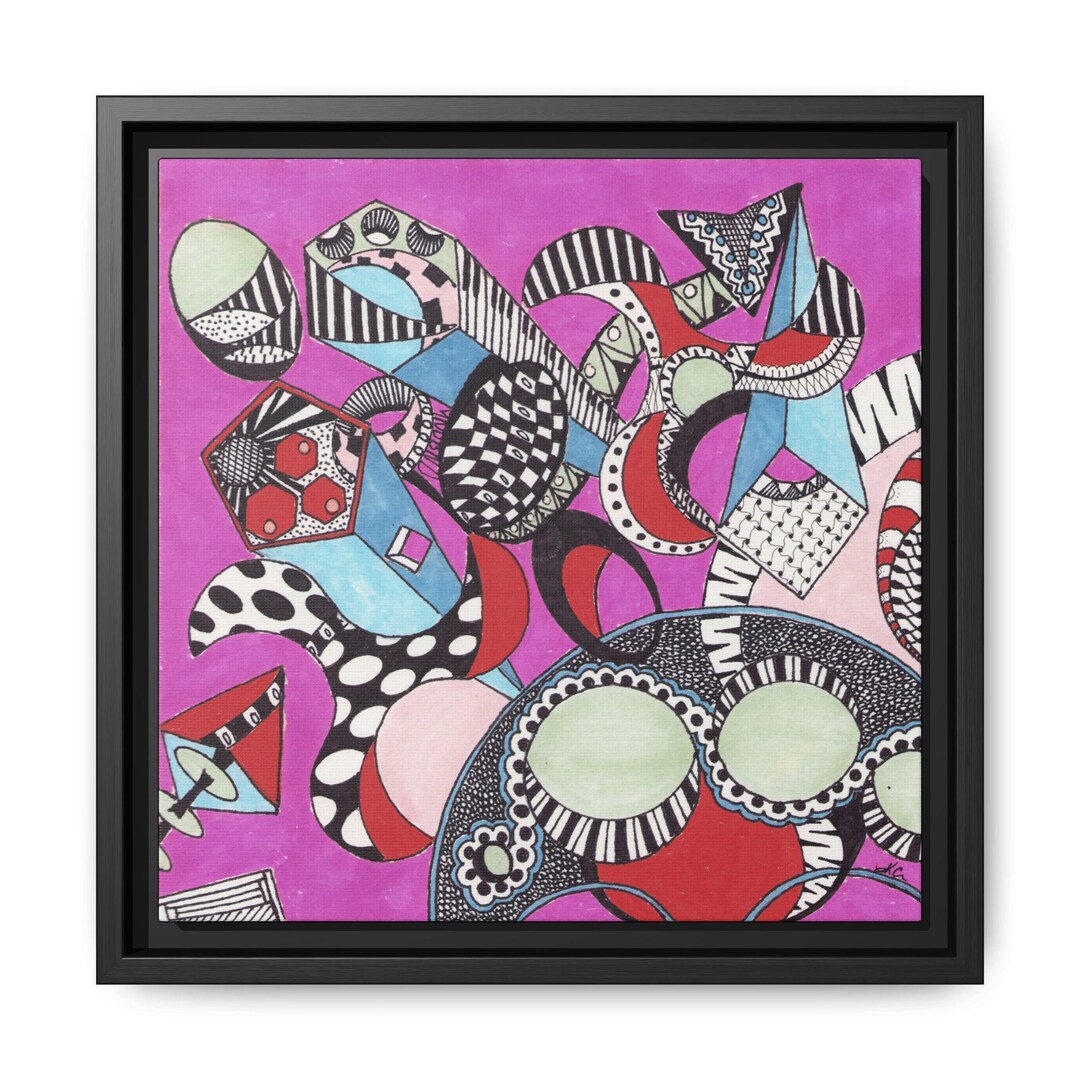 Fidget Funk MNDBND 64003, FRAMED Canvas Matte, Rotational Art, Abstract ...