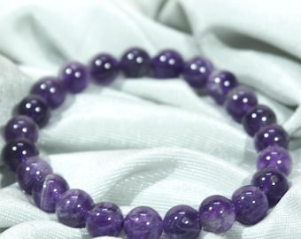 Amethyst Crystal Bracelet, February Birthstone, Minimalist Gift for Women