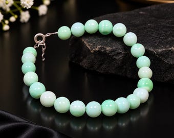 Natural Parrot Opal Bracelet, Boho Beaded Jewelry