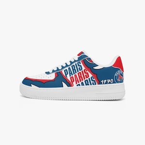 Paris PSG Football Club Sneakers: Blau, Weiß & Rot Low Tops