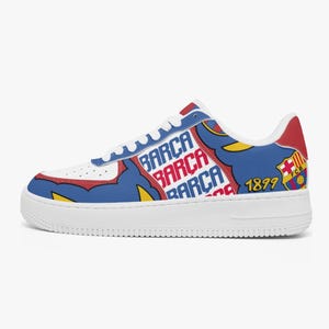 Barcelona Club Sneakers: Blaue, Rote & Gelbe Low Tops