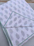 Handblock Printed Cotton Dohar: Lightweight Indian Summer Quilt