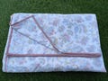 Hand block printed cotton dohar, Indian floral reversible quilt, summer throw