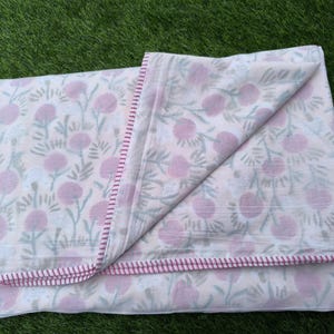 Hand Block Print Baumwolle Dohar Quilt König Königin Zwillings Decke Tröster Dohar werfen