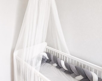 Baby Betthimmel aus Tüll - Elegantes Prinzessinnen Bett Dekor, Verträumter Kinderzimmer Baldachin
