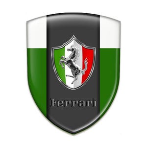Ferrari Domed Silicone Emblem/Auto Tuning Badge/3D Self Adhesive badges/Car logo for car, laptop, phone/Badge Shield