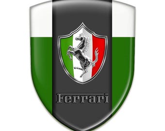 Ferrari Domed Silicone Emblem/Auto Tuning Badge/3D Self Adhesive badges/Car logo for car, laptop, phone/Badge Shield