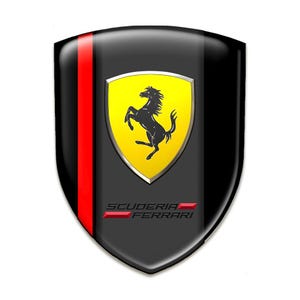 Ferrari Domed Silicone Emblem/Auto Tuning Badge/3D Self Adhesive badges/Car logo for car, laptop, phone/Badge Shield