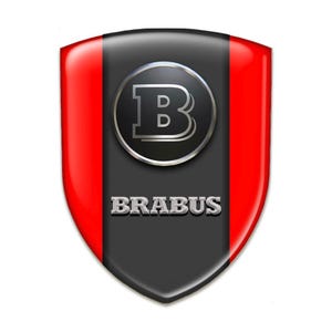 Brabus Domed Shield Badge/Auto Tuning Badge/3D Self Adhesive badges/Car logo for car, laptop, phone/Emblem Shield