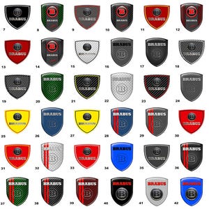 Brabus Silicone Shield Emblem/Epoxy Resin Logo/Auto Tuning Badge/Self Adhesive/Best Gift for Car Tuning/Phone/100% UV protection