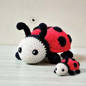 Crochet Ladybug Plush: Handmade Amigurumi Stuffed Animal