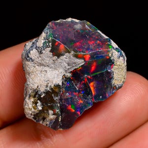 Opal, Black Opal Rough 24.00 Cts For Jewelry Making, Natural Ethiopian Dry Opal Rough, Big Opal Gemstone Rough Welo Opal Rough 20X18X12 MM